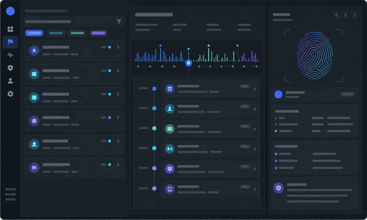 Catch order fraud and ad fraud within a day — Illustrative interface concept — not a shipped product